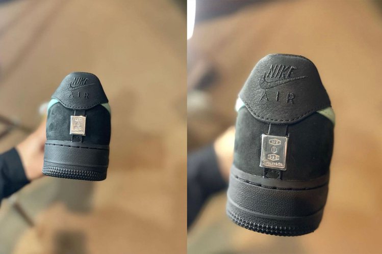 潮鞋交易商曝光Nike與Tiffany聯名Air Force 1 Low鞋的細節。圖／摘自instagram