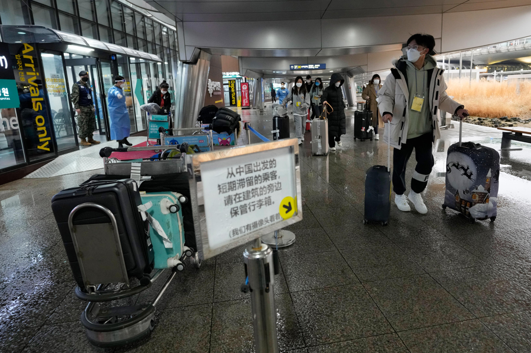 南韓考慮在2月底前，取消對大陸公民的簽證限制。圖為仁川國際機場。美聯社