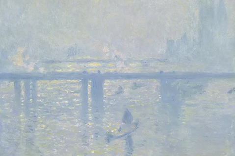 一項新研究發現，法國印象派畫內莫內1901年的名畫「倫敦的查林柯洛士橋」，畫的是...