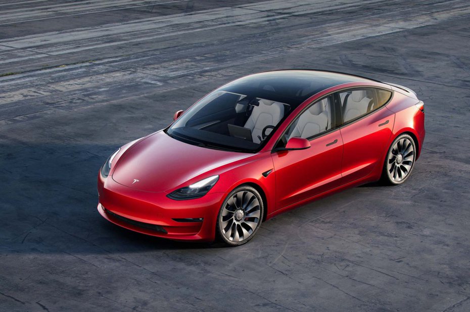 圖為Tesla Model 3。 圖/Tesla