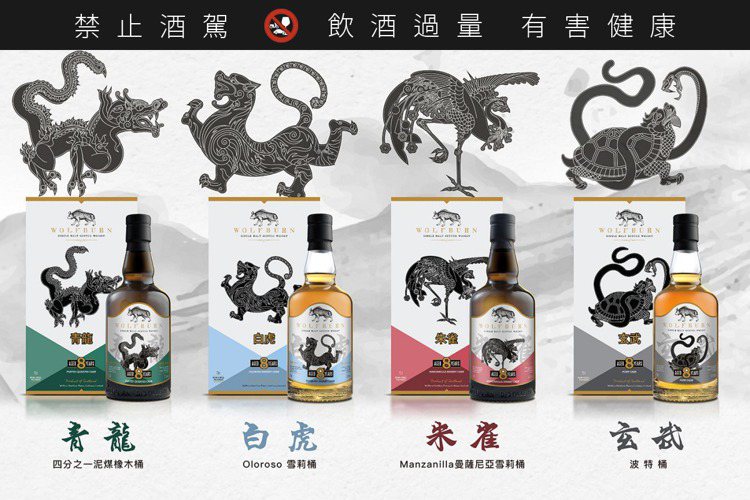四神獸系列囊括古狼蒸餾所珍藏的特色橡木桶威士忌。台灣限定168套，建議售價18,...