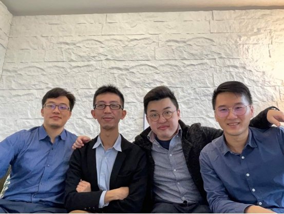 幻視科技公司技術長楊光宇（左起）、總顧問蕭宇成、營運長張文陽及投資長彭昱升。