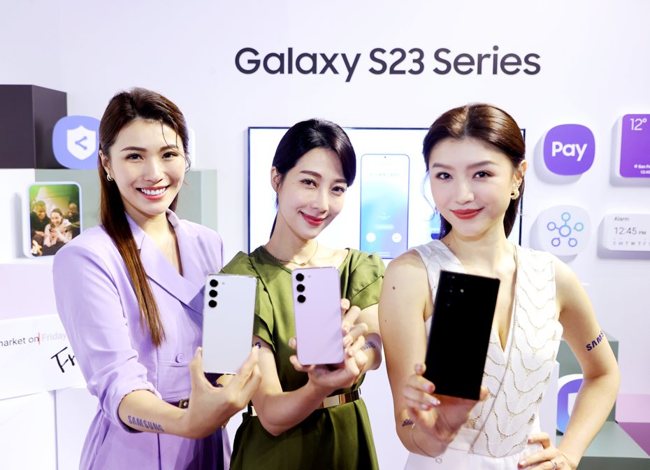 台灣三星電子下午宣布，Galaxy S23旗艦系列手機正式上市，主打攝影及高速運算效能。記者曾原信／攝影