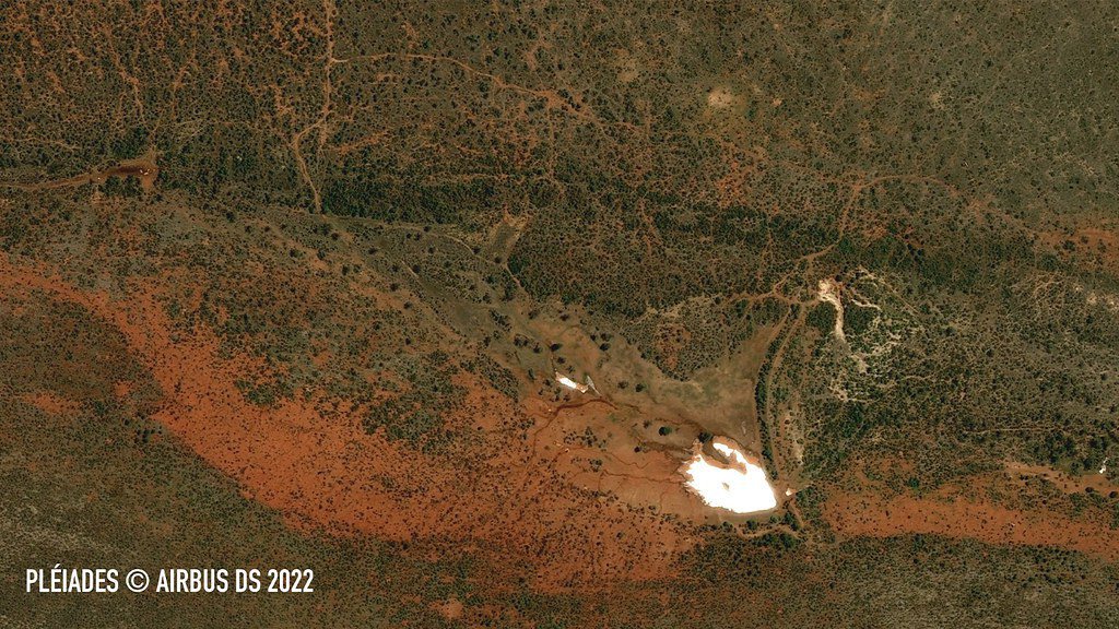 太空拍下到的南非馬蒂克維（Madikwe）禁獵區。 圖片來源：空中巴士基金會