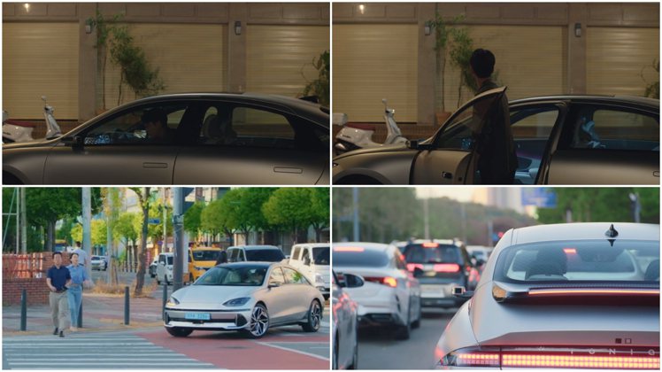 Hyundai IONIQ 6大量出現在《浪漫速成班》劇中。 圖／截自Netfl...