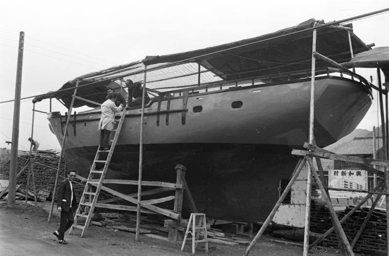 1972年2月8日，國內首次成功利用鋼筋水泥造船。圖／聯合報系資料照片