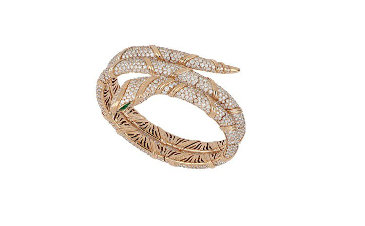BVLGARI Serpenti系列頂級鑽石手環，價格店洽。圖／寶格麗提供