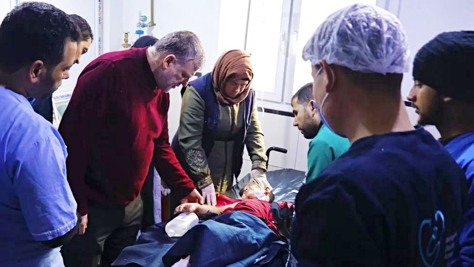 7歲的穆罕默德受傷送院。 圖／敘利亞美國醫學會