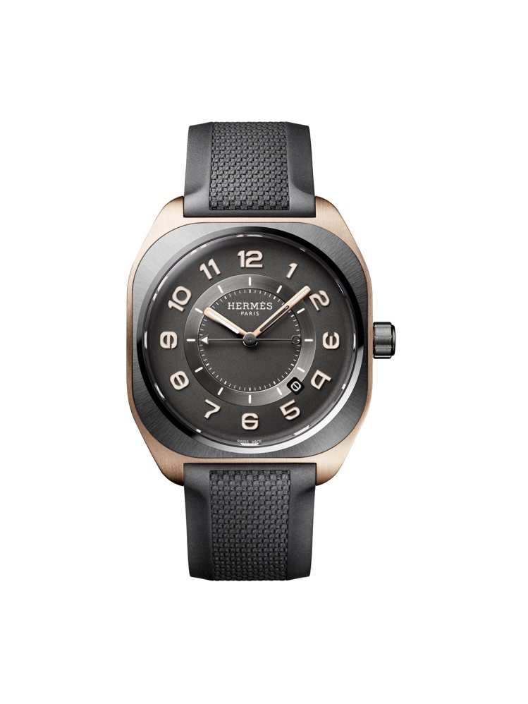 Hermès H08玫瑰金腕表，52萬元。圖／愛馬仕提供