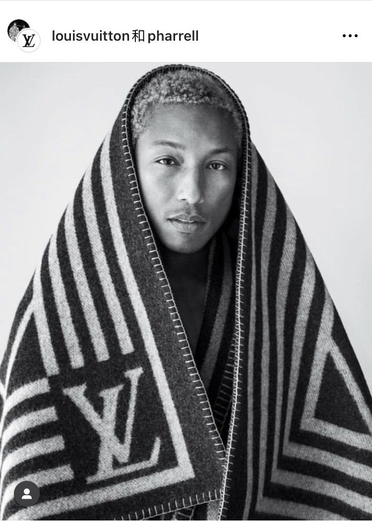 路易威登宣布Pharrell Williams接任品牌男裝藝術總監。圖／摘自LV...
