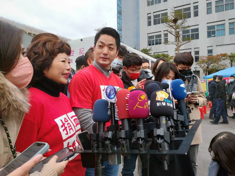 台北市長蔣萬安今天上午出席內科千人捐血活動。記者林麗玉／攝影