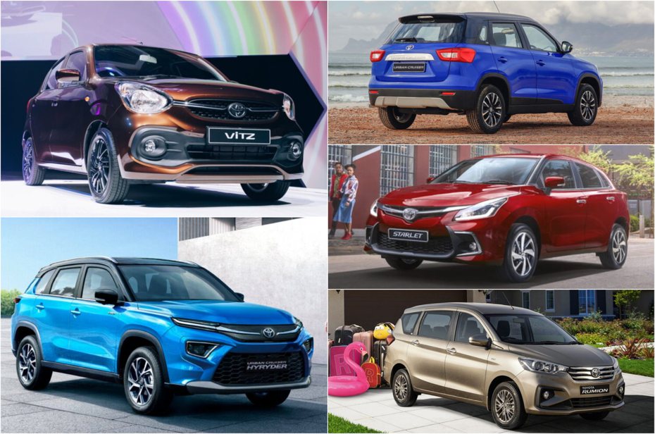 Toyota在南非市場有五款車都是用Suzuki的車換廠徽販售。 圖／Toyota、Suzuki