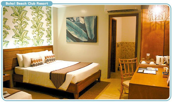 Bohol Beach Club Resort 4人豪華房，以竹編家具妝點，別具...