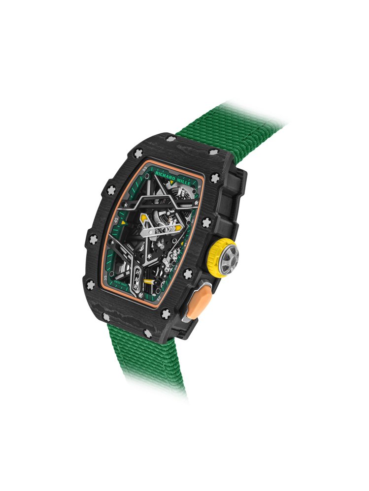 RM 07-04自動上鍊運動腕表，Carbon TPT®碳纖維黑色款，579萬元...