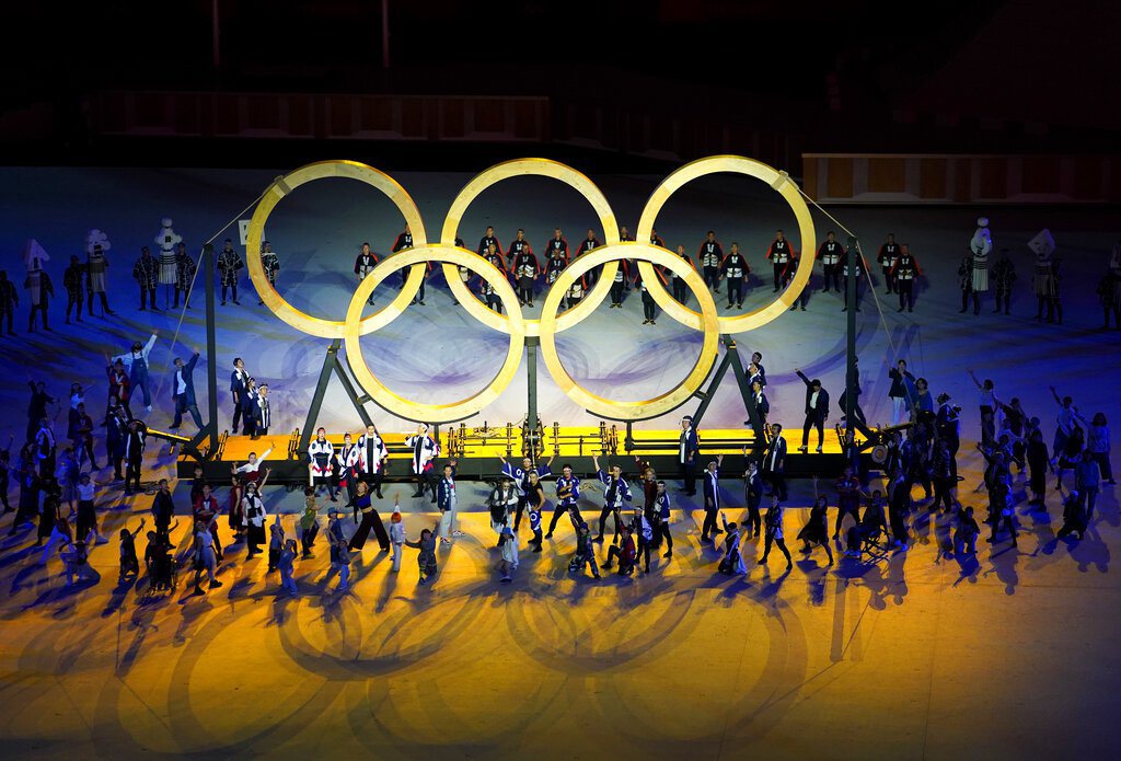 圖為2020東京奧運開幕儀式。 圖／美聯社