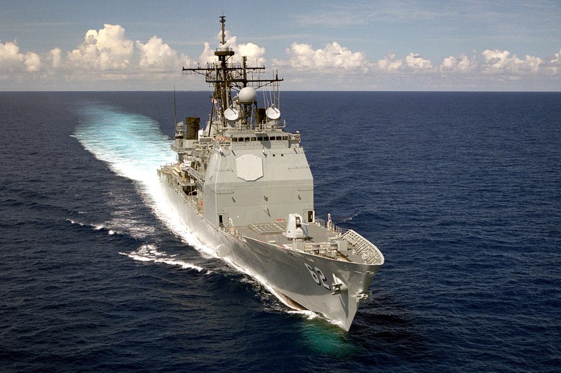 昌斯洛維爾號巡洋艦，已於2023年2月27日更名為史莫斯號。圖／美國海軍檔案照