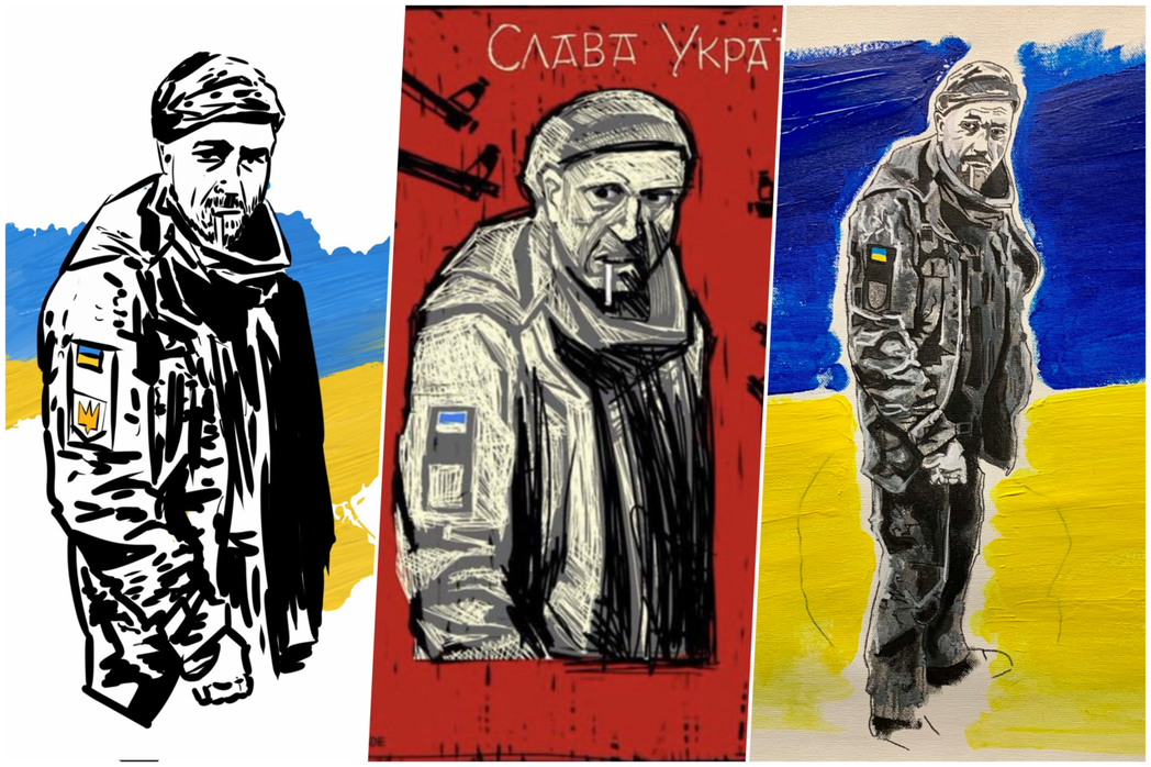 「烏克蘭叼菸大叔」無畏赴死的畫面，再次激起烏克蘭同仇敵愾的士氣，圖為Twitte...
