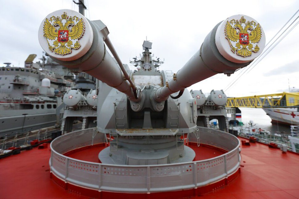 圖為隸屬俄羅斯北方艦隊的烏斯季諾夫元帥號飛彈巡洋艦。 圖／美聯社