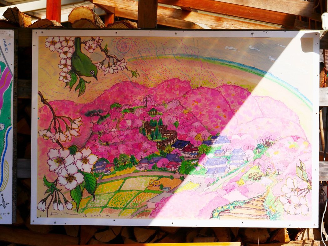 いわき萬本櫻的規劃地圖。志賀已種下了4,000棵櫻花樹，離達成99,000棵目標...
