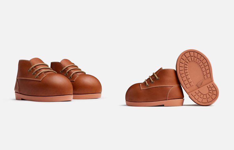 瑪利歐皮靴搭配從蘑菇擷取中素材所打造的後鞋跟墊，既呼應了瑪利歐身處的「蘑菇王國」...