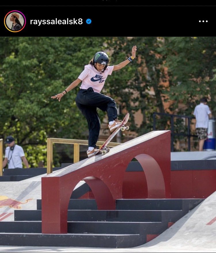 Rayssa Leal於東京奧運摘下滑板街頭項目金牌，也是巴黎奧運奪冠熱門。圖／摘自IG @rayssalealsk8