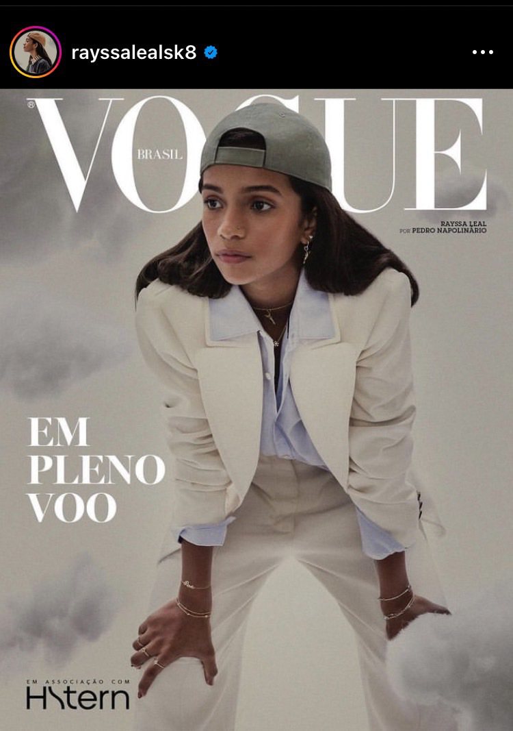 Rayssa Leal登上巴西時尚雜誌。圖／摘自IG @rayssalealsk8