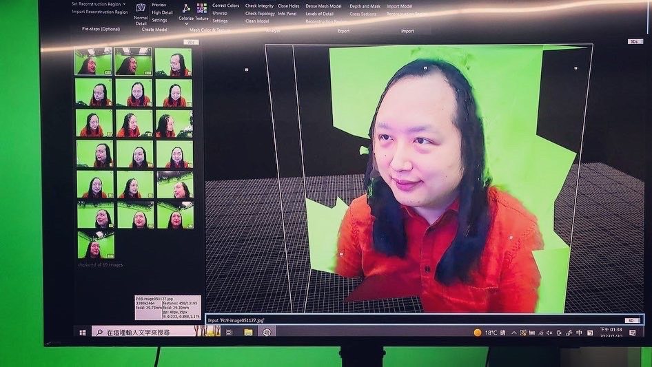 北科大元宇宙XR研發中心為行政院數位部唐鳳部長製作3D虛擬人像。 北科大/提供