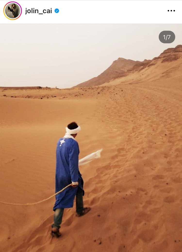 蔡依林曾於2019年造訪薩哈拉沙漠。圖／摘自藝人IG