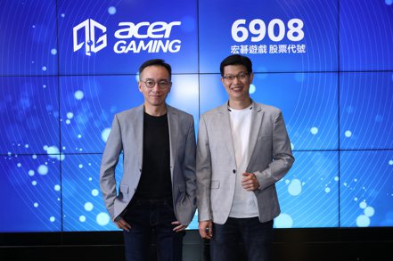 宏碁遊戲董事長高樹國(左)與總經理徐挺洋(右)合影。富邦證券／提供