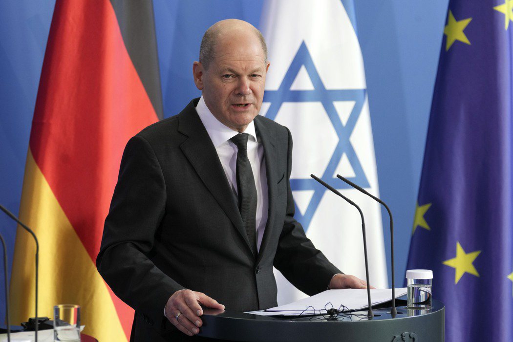 德國總理蕭茲16日訪問以色列。美聯社