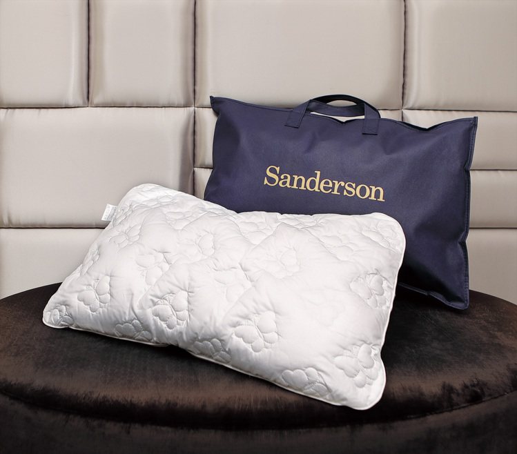 Sanderson防螨抗菌麥管枕／特價一顆1,880元。圖／日比家族提供