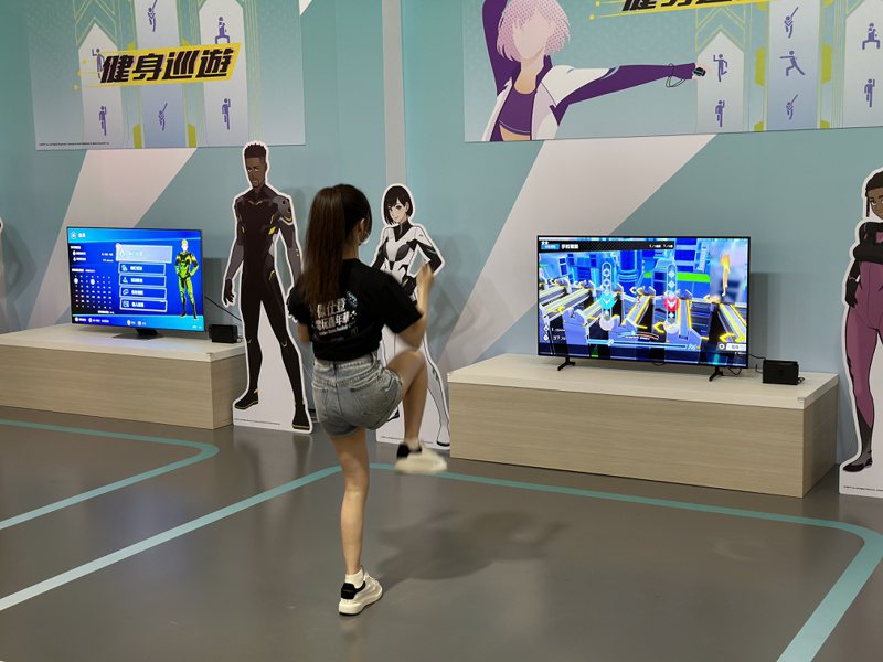 预定5月发售，主打体感健身的Switch运动游戏《健身巡游》，也将于现场展出中文版本试玩。记者黄筱晴／摄影