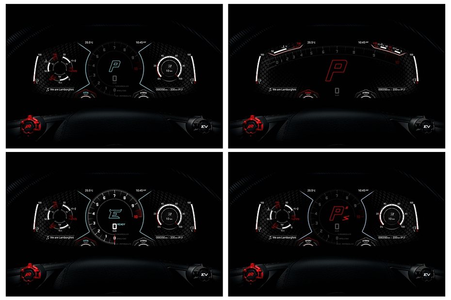 Lamborghini代號LB744全新油電超跑油，藉由13種駕駛模式與強悍的控制系統來保有品牌性能基因。 圖／Lamborghini提供