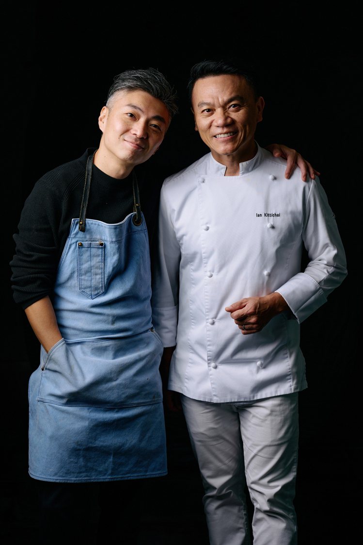 MMHG 湘樂餐飲集團創辦人兼主廚林泉 ( 左 )， 與泰國廚神伊恩 · 基第差...