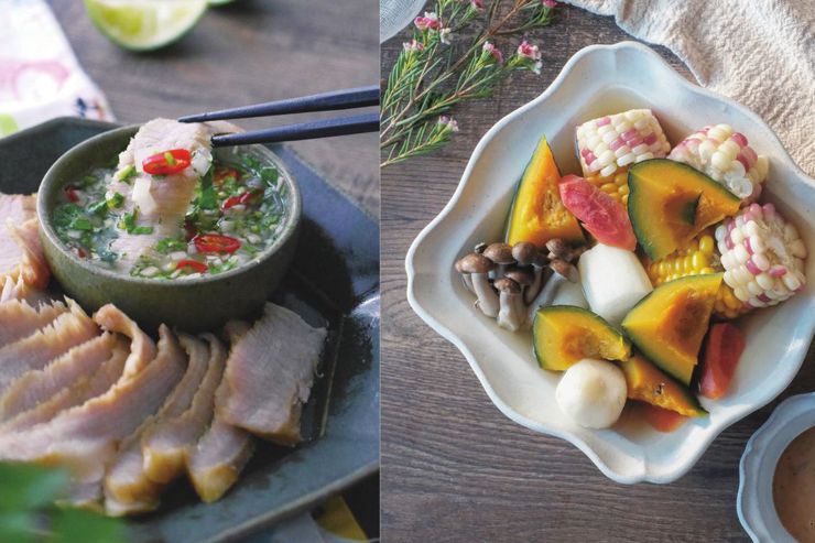 有電鍋就會煮！超開胃食譜：泰式檸檬松阪豬、日式胡麻溫蔬菜