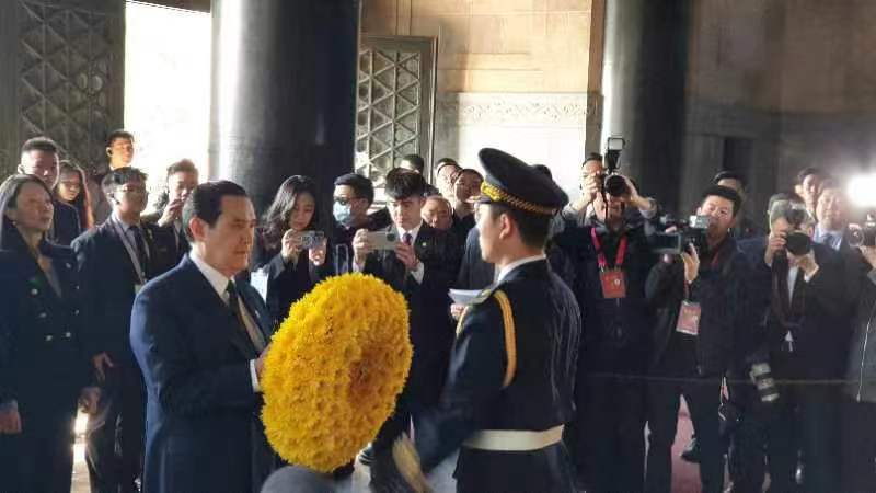 馬前總統上午赴中山陵拜謁。特派記者賴錦宏／攝影