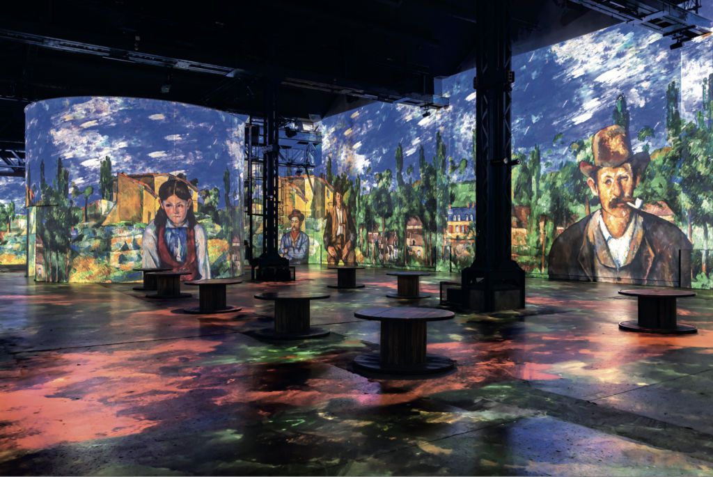 塞尚《普羅旺斯的光》展覽的數位裝置。圖／Prestige Taiwan提供