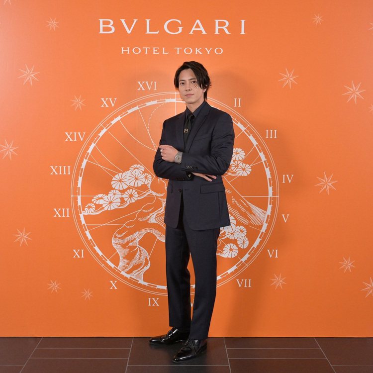 寶格麗品牌大使山下智久出席東京寶格麗飯店開幕活動。圖／寶格麗提供