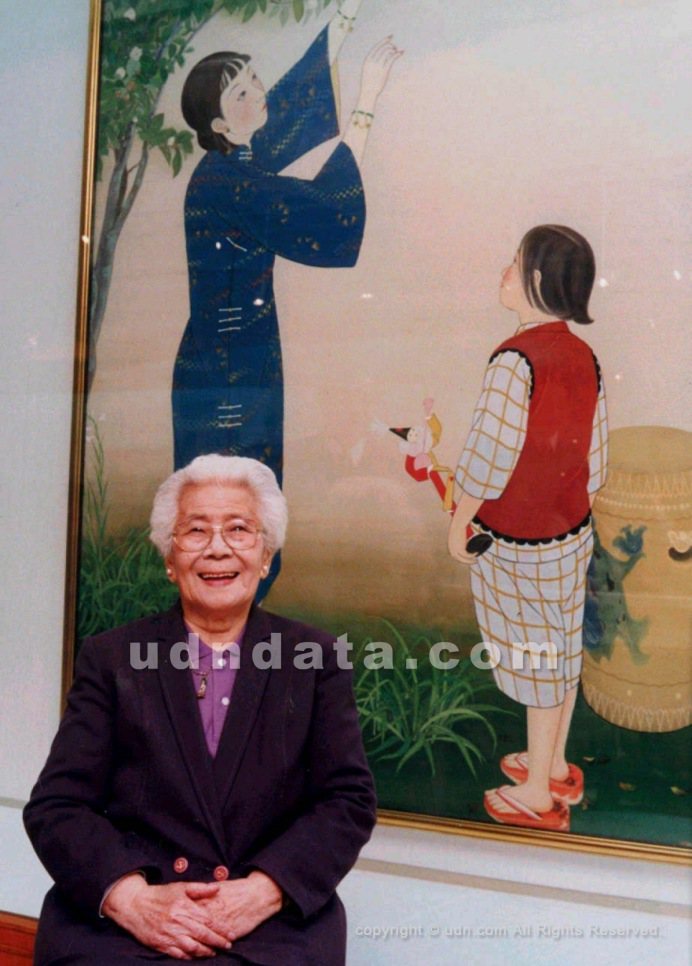 台灣第一代女畫家陳進。圖／聯合報系資料照（1998-03-27 郭東泰攝影）