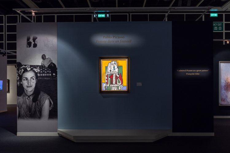 畢卡索1948年肖像「坐椅女子」以9310萬港元成交。圖／蘇富比提供