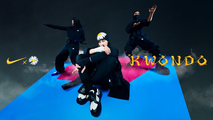 G-Dragon權志龍親自為PEACEMINUSONE x Nike Kwondo 1系列拍攝形象廣告。圖／INVINCIBLE提供