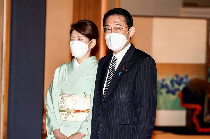 日本首相岸田文雄夫人岸田裕子（左）。路透(photo:UDN)