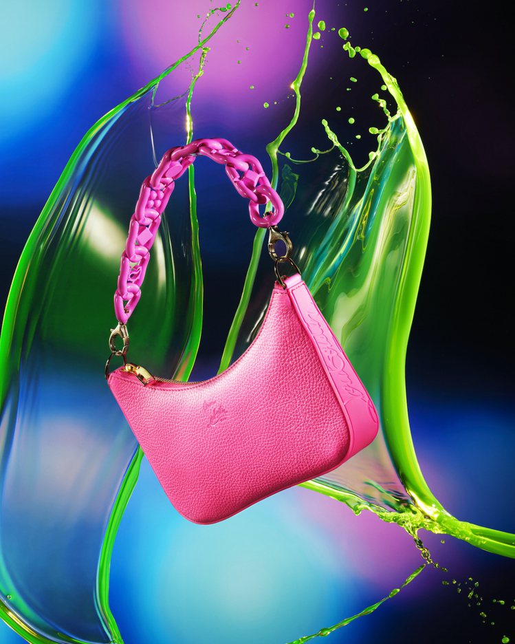 Loubila螢光粉紅迷你包，50,500元。圖／Christian Louboutin提供