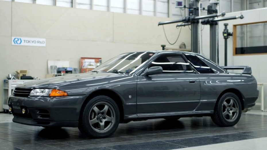 Nissan「R32 EV」項目的 R32 Skyline GT-R試作車。 圖／Nissan