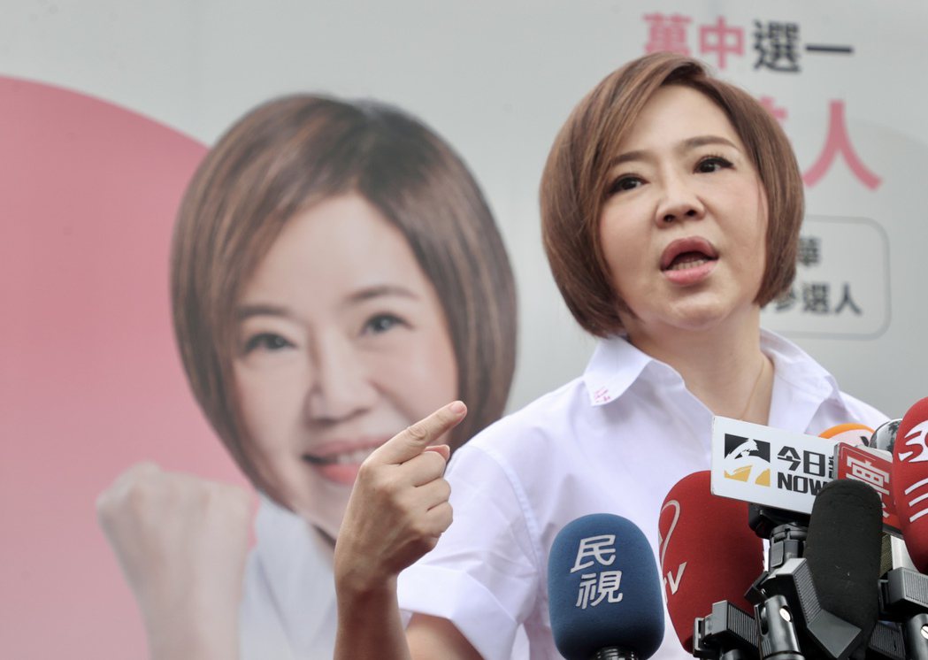 于美人宣布参选台北市第五选区（中正、万华区）立委。 记者林俊良／摄影