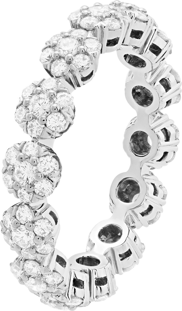 Fleurette鑲鑽婚戒，約61萬5,000元。圖／梵克雅寶提供