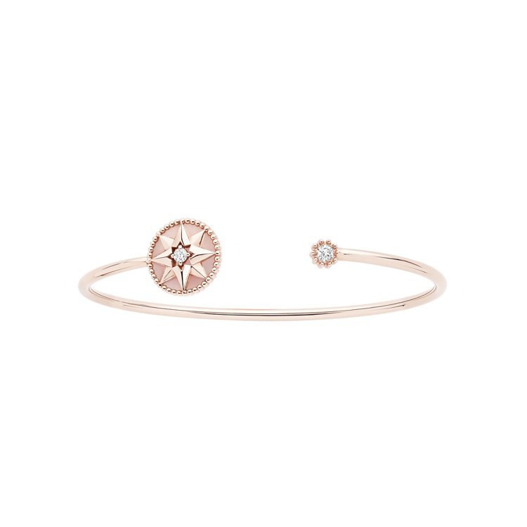 Rose des Vents玫瑰金粉紅蛋白石手環，12萬8,000元。圖／DIOR提供