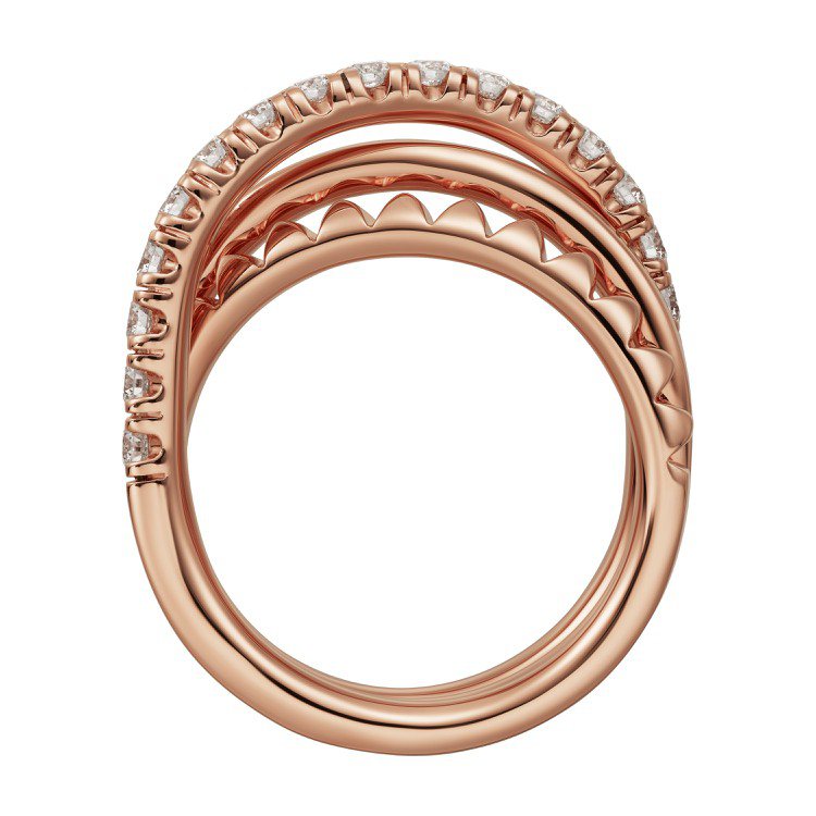 Etincelle de Cartier玫瑰金鋪鑲鑽石戒指，22萬2,000元。...