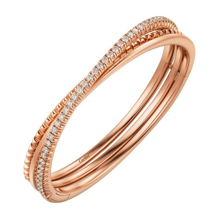 Etincelle de Cartier玫瑰金鋪鑲鑽石手環，79萬5,000元。...