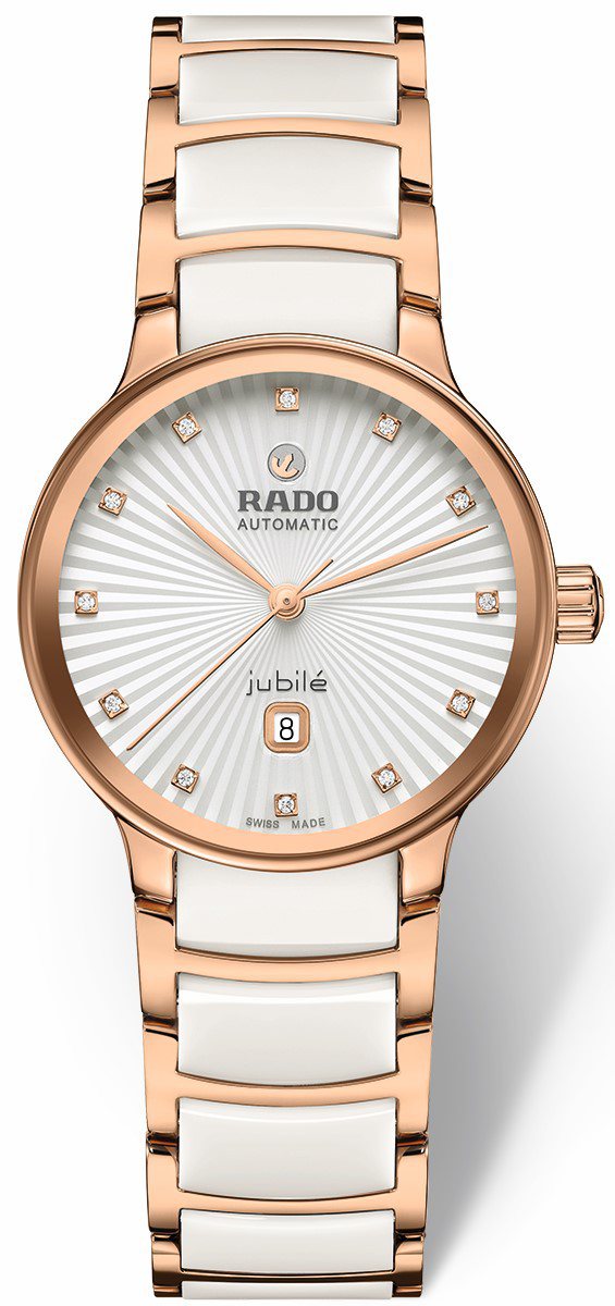 雷達Centrix晶萃系列高科技陶瓷自動腕表，85,600元。圖／RADO提供